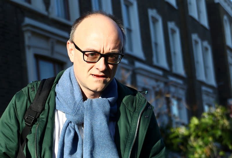 FILE PHOTO: Dominic Cummings, special advisor for Britain's Prime Minister Boris Johnson, leaves his home, as the spread of the coronavirus disease (COVID-19) continues, in London