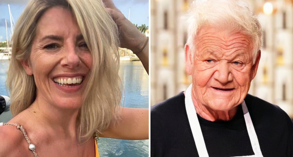 Mollie King (left) and Gordon Ramsay, edited with the FaceApp old age filter. [Photo: Twitter/Instagram]