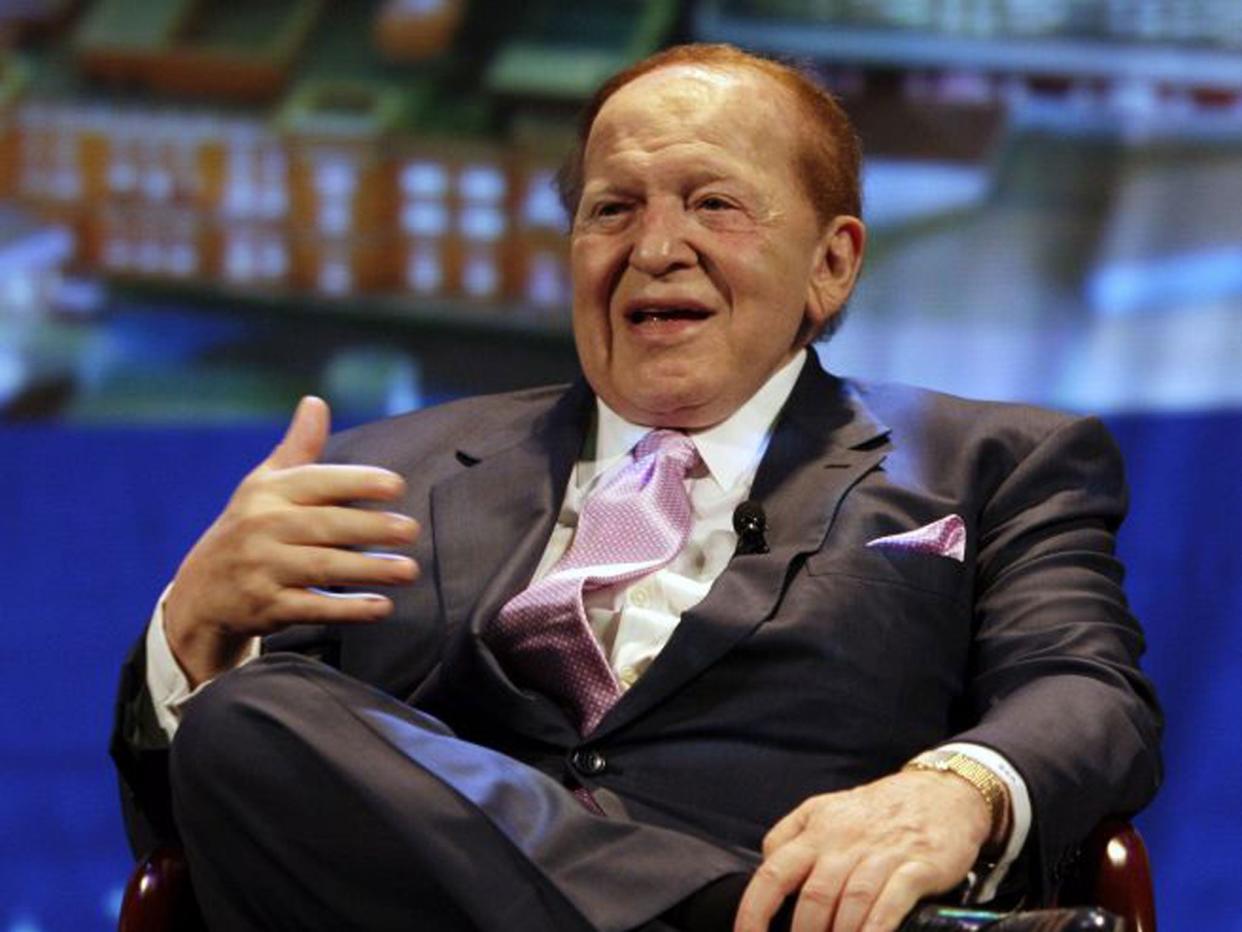 Las Vegas Sands boss Sheldon Adelson: AP