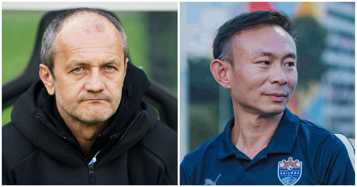 SPL club Lion City Sailors announced the arrival of new head coach Risto Vidakovic (left) and the departure of CEO Chew Chun-Liang. (PHOTOS: Lion City Sailors)