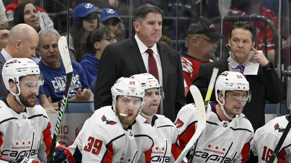 Soon-to-be-named Rangers head coach Peter Laviolette wasn't unemployed for long. (AP Photo/Jason Behnken)