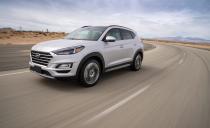 <p><strong>MSRP:</strong> $24,445 <strong>Engine:</strong>2.0-liter inline-4 <strong>EPA Combined:</strong> 26 mpg</p><p>The compact <a href="https://www.caranddriver.com/hyundai/tucson" rel="nofollow noopener" target="_blank" data-ylk="slk:Tucson;elm:context_link;itc:0;sec:content-canvas" class="link ">Tucson</a> is a handsome and well-equipped choice with strong enough attributes to win an<a href="https://www.caranddriver.com/shopping-advice/a25751166/best-trucks-suvs-vans-2019/#ec2019crossoversandsuvs" rel="nofollow noopener" target="_blank" data-ylk="slk:Editors' Choice berth;elm:context_link;itc:0;sec:content-canvas" class="link "> Editors' Choice berth</a>. The base model is blessed with a lot of standard tech, including a touchscreen infotainment system plus lane-keeping assist and automated emergency braking.</p>