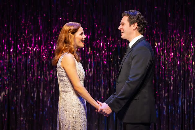 Katie Rose Clarke, left, and Jonathan Groff in Broadway's 