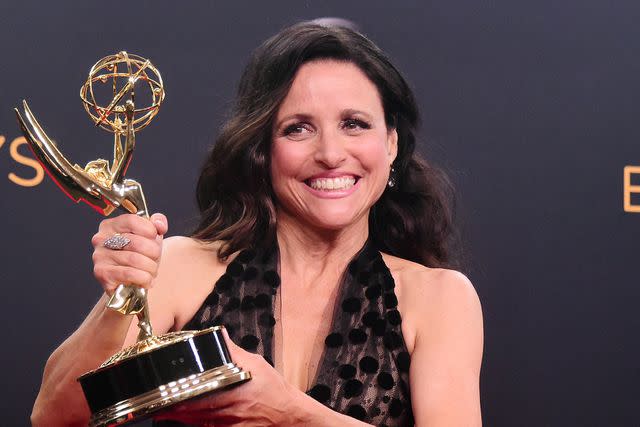 <p>FREDERIC J BROWN/AFP via Getty</p> Julia Louis-Dreyfus wins Emmy in 2016