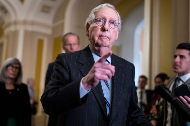Senate Minority Leader Mitch McConnell criticized Fox News on Tuesday for the misleading footage of Jan. 6, 2021, shown on Tucker Carlson's show Monday night.