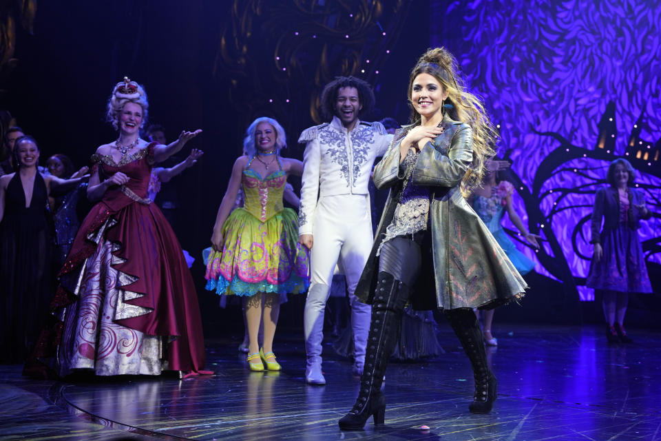 Linedy Genao appears at the curtain call for "Bad Cinderella" on opening night at the Imperial Theatre on Thursday, March 23, 2023, in New York. (Photo by Charles Sykes/Invision/AP)