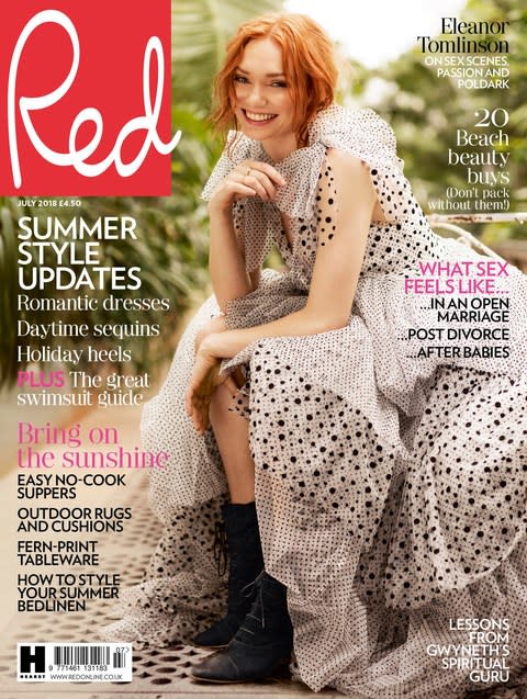 Eleanor Tomlinson on Red magazine cover - Credit: Chloe Mallett/Red