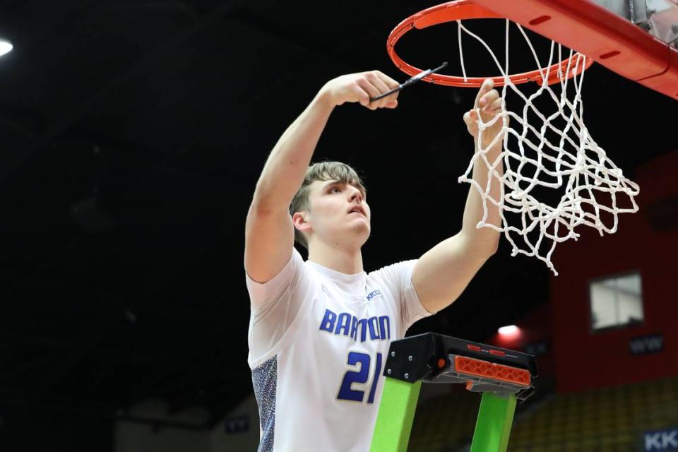 Hutchinson native Myles Thompson led the Barton men’s basketball team to the Region VI championship on Saturday night in Hutchinson.