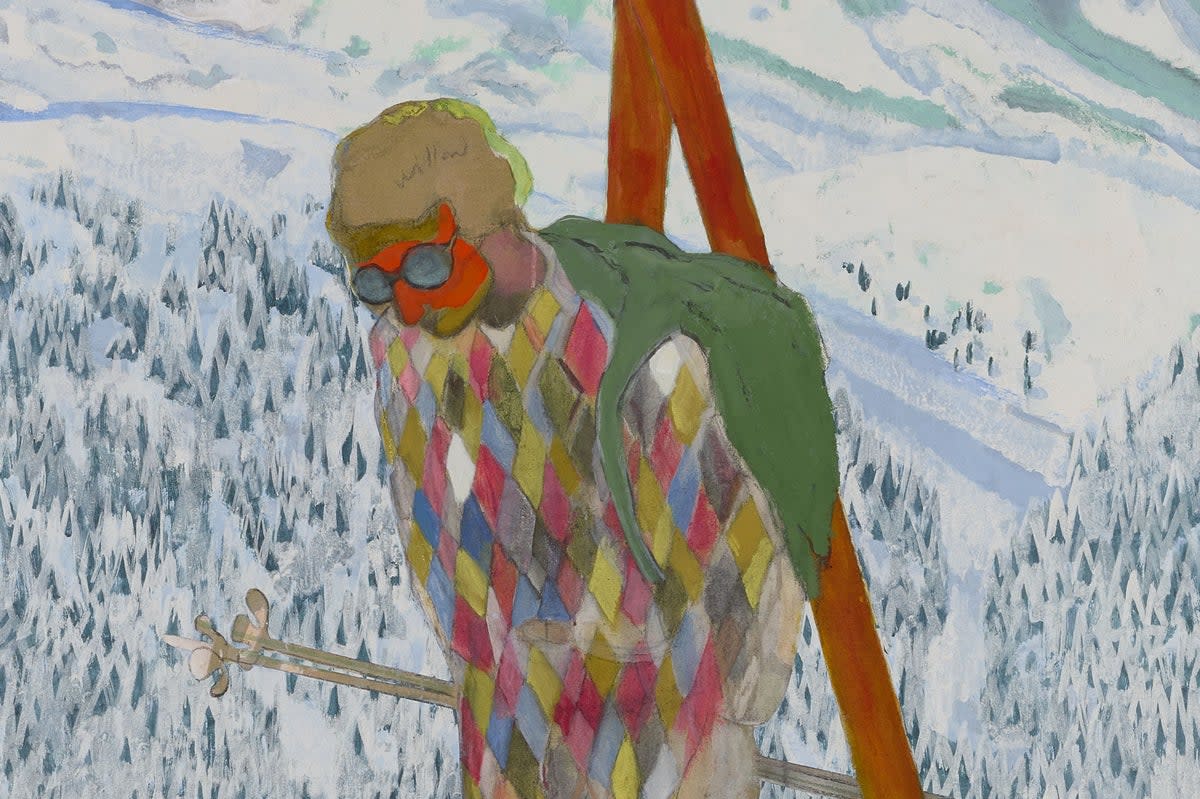 Detail of Alpinist, 2022 (full picture below)  (Peter Doig)