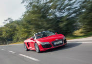 <p>In drop-top, 10-cylinder form, this is roundly acknowledged to be one of the best driver’s cars that Audi has ever built (even if the coupé edges it for rigidity and sharpness). The folding roof gives easy aural access to that guttural motor, which doesn’t take too much looking after, and there’s a satisfyingly snickety six-speed manual on offer, too.</p><p>ONE WE FOUND: <strong>2010 AUDI R8 V10 SPYDER QUATTRO MANUAL, 54K MILES, £48,000</strong></p>