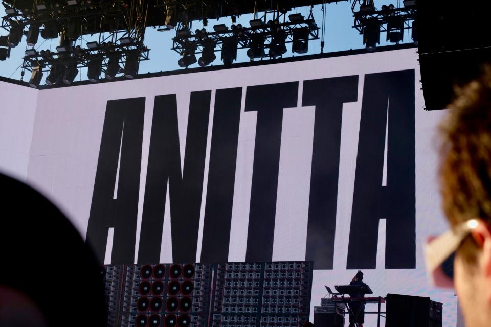 Fans crowded the front of the stage before and after Anitta performed at the Coachella Valley Music and Arts Festival in Indio, Calif., on April 22, 2022.