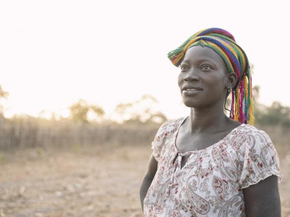 Aida, 36, who has five children and is pregnant, has a business plan to grow her poultry farm (Paddy Dowling/Y Care)