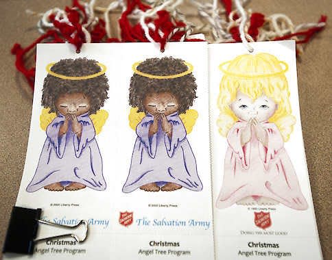 These tags are used to list each child in the Salvation Army’s Christmas Angel Tree Program and their gift wishes. David Snodgress | Herald-Times