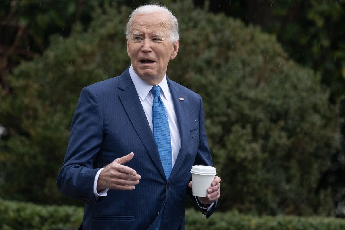 Joe Biden leaving the White House for Walter Reed Medical Center on Wednesday (AFP via Getty Images)