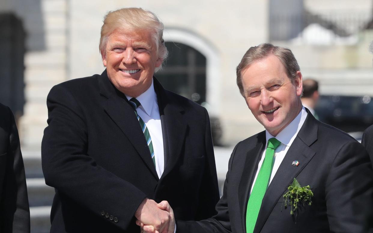 Enda Kenny raised the issue of illegal immigrants with Donald Trump in March  - PA
