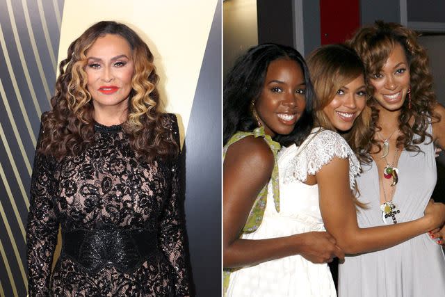 <p>Johnny Nunez/Getty Images; Bob Levey/FilmMagic</p> Tina Knowles; Kelly Rowland, Beyoncé and Solange Knowles