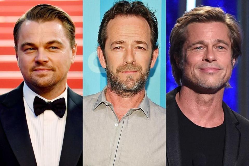 Leonardo DiCaprio; Luke Perry; Brad Pitt | Alberto Pizzol/AFP/Getty Images