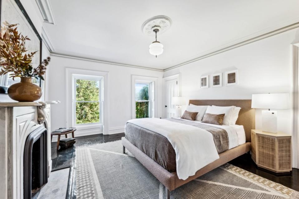 One of five bedrooms in the Brooklyn home. Yale Wagner