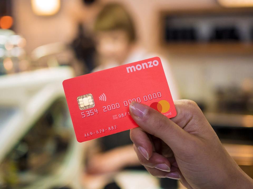 A Monzo bank card (Monzo/PA) (PA Media)