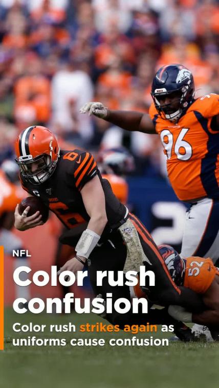 Color rush strikes again as Browns uniforms cause confusion for viewers