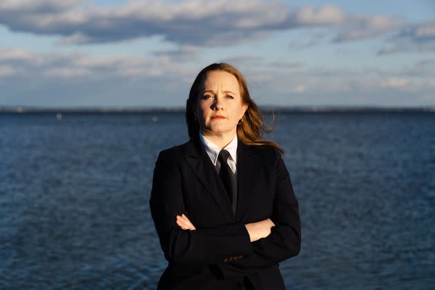 Fredericks poses for a portrait at Hollywoods Beach in Mattapoisett, Massachusetts.