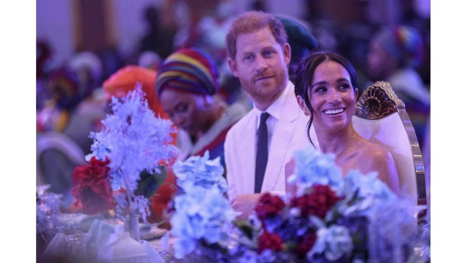 Prince Harry and Meghan Markle attend lunch at the Nigerian Defence Headquarters in Abuja