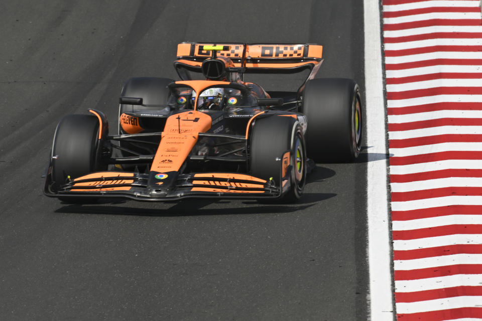 Oscar Piastri wins first F1 race in McLaren with Norris at