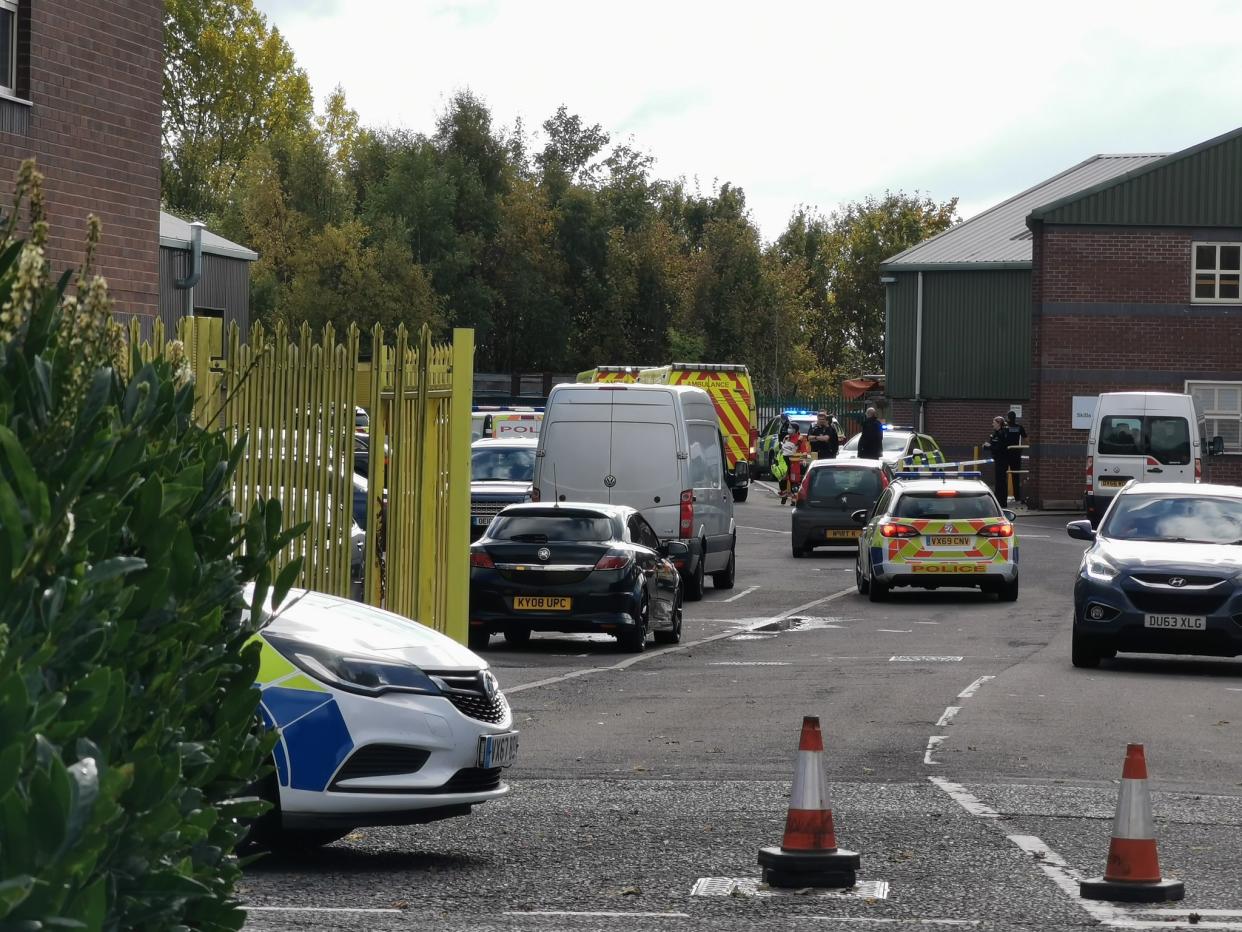 Police response to Bridges Business Park in Horsehay included armed officers (Liam Ball)