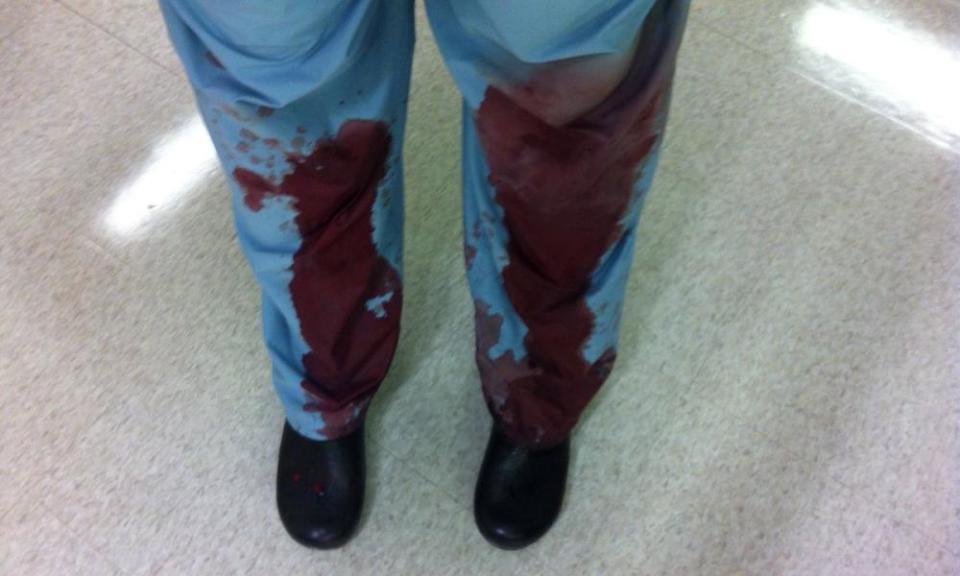 In response to the NRA’s tweet asking the medical community to stay out of the gun debate, healthcare workers took to social media with pictures of bloodied scrubs and hospital rooms, personal stories, gun violence statistics and calls to action. 