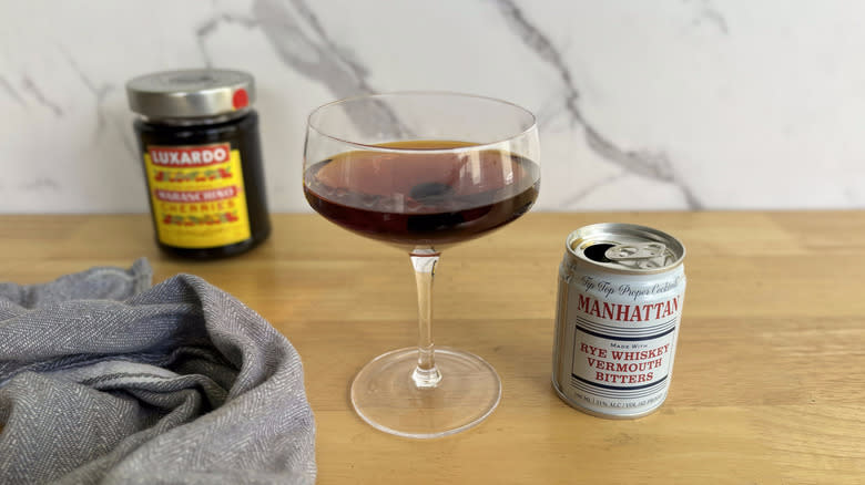 Manhattan poured drink