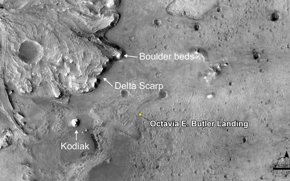 First images from latest Mars rover show ancient river delta in Jezero crater - News Scans