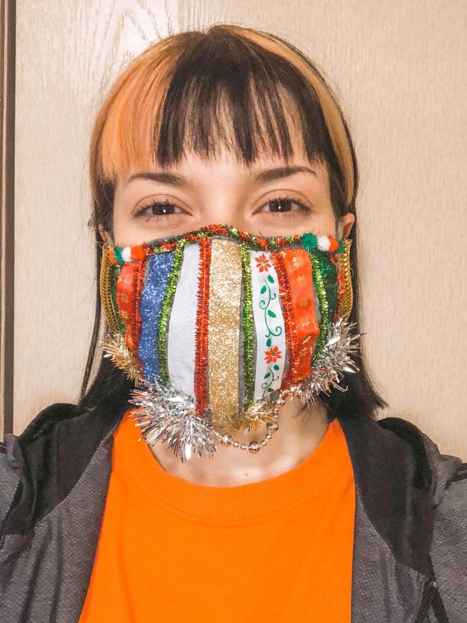 25) Ugly Christmas Sweater Face Mask