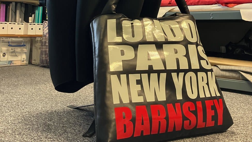 Rita Britton said the Pollyanna brand has released a large leather shopper which reads: 'London, Paris, New York, Barnsley'
