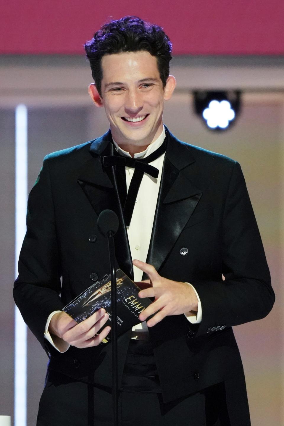 Josh O'Connor accepts the award for outstanding lead actor in a drama series for "The Crown."