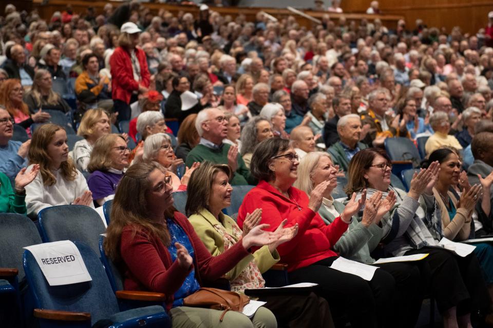 More than a thousand people fill the Knoxville Civic Auditorium for the April 9 Justice Knox Nehemiah Action Assembly.