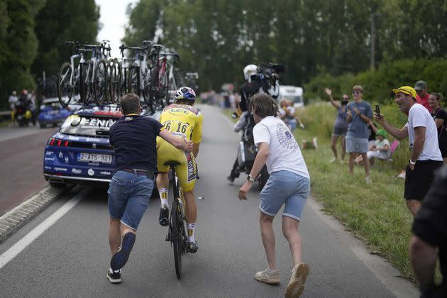 <p>Pendant la 5e étape du Tour de France, entre Lille et&nbsp;Arenberg, le 6 juillet 2022.</p>