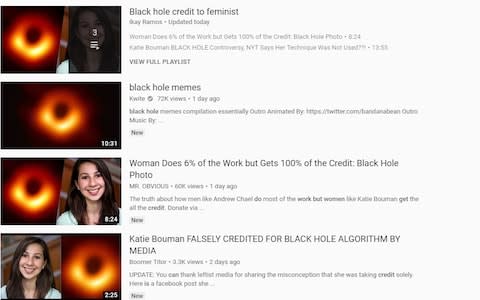 Videos that aimed to discredit Dr Bouman are still available on YouTube - Credit: YouTube