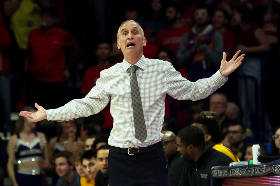 Arizona State Sun Devils head coach Bobby Hurley on the sideline against the Arizona Wildcats during the first half at McKale Center in Tucson on Feb. 17, 2024.