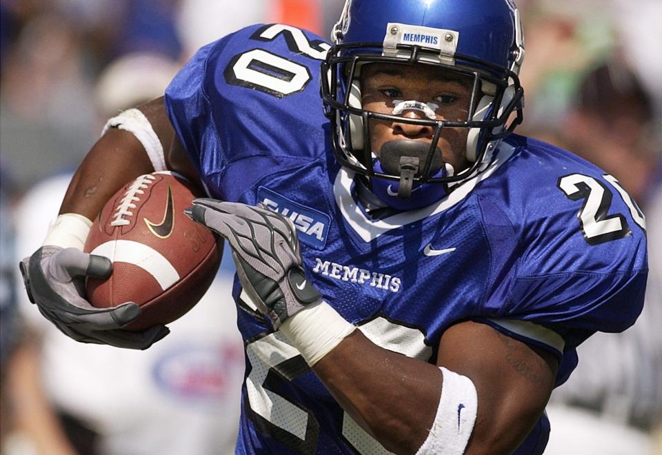 Former Memphis Tigers running back DeAngelo Williams carries the ball against Ole Miss in 2003.