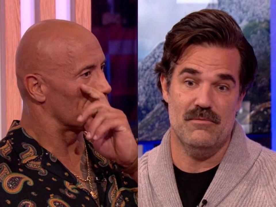 Dwayne Johnson and Rob Delaney on ‘The One Show' (BBC)