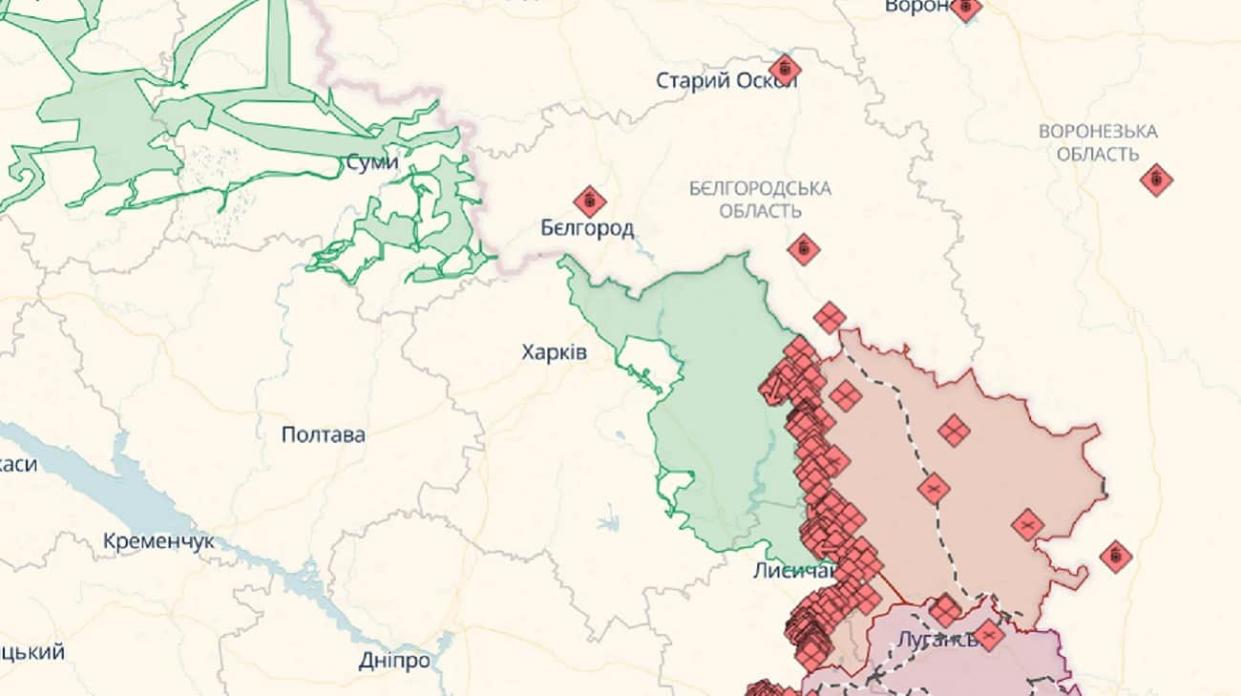 Sumy and Kharkiv Oblasts. Photo: Deepstate