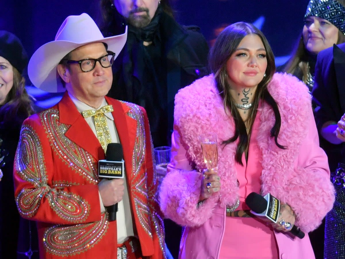 Rob Schneider with daughter Elle King at Nashville’s Big Bash on New Year’s Eve 2023 (Getty Images)