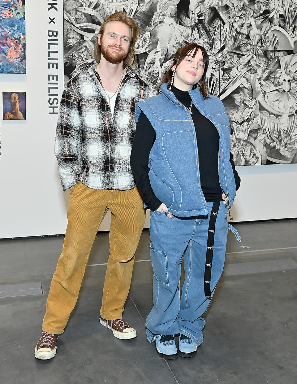<p>Finneas and Billie Eilish arrive at the <em>Artists Inspired by Music: Interscope Reimagined</em> exhibit opening on Jan. 26 at LACMA in Los Angeles. </p>