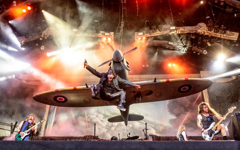 Iron Maiden performing in Sweden in 2018 - Getty