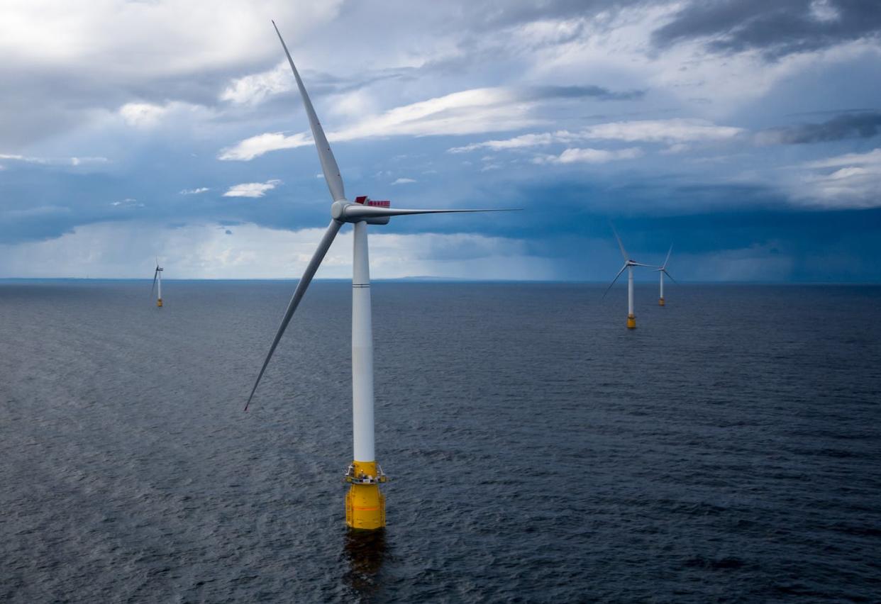 Equinor's Hywind Scotland became the world's first floating wind farm in 2017. <a href="https://cloud.brandmaster.com/brandcenter/en/equinorbc/component/default/22936" rel="nofollow noopener" target="_blank" data-ylk="slk:Øyvind Gravås/Woldcam via Equinor;elm:context_link;itc:0;sec:content-canvas" class="link ">Øyvind Gravås/Woldcam via Equinor</a>