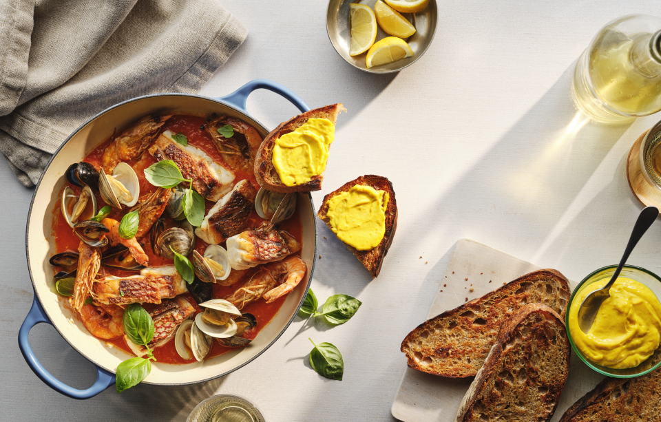 Cioppino, a fish stew, is one of the many recipes shared in Chef William Dissen's debut cookbook, "Thoughtful Cooking: Recipes Rooted in the New South."