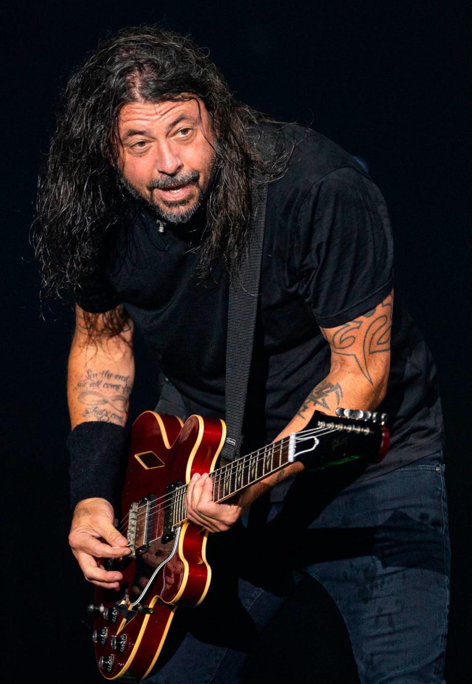 Dave Grohl and Foo Fighters in concert at Raleigh, N.C.’s Coastal Credit Union Music Park at Walnut Creek, Tuesday night, May 7, 2024.