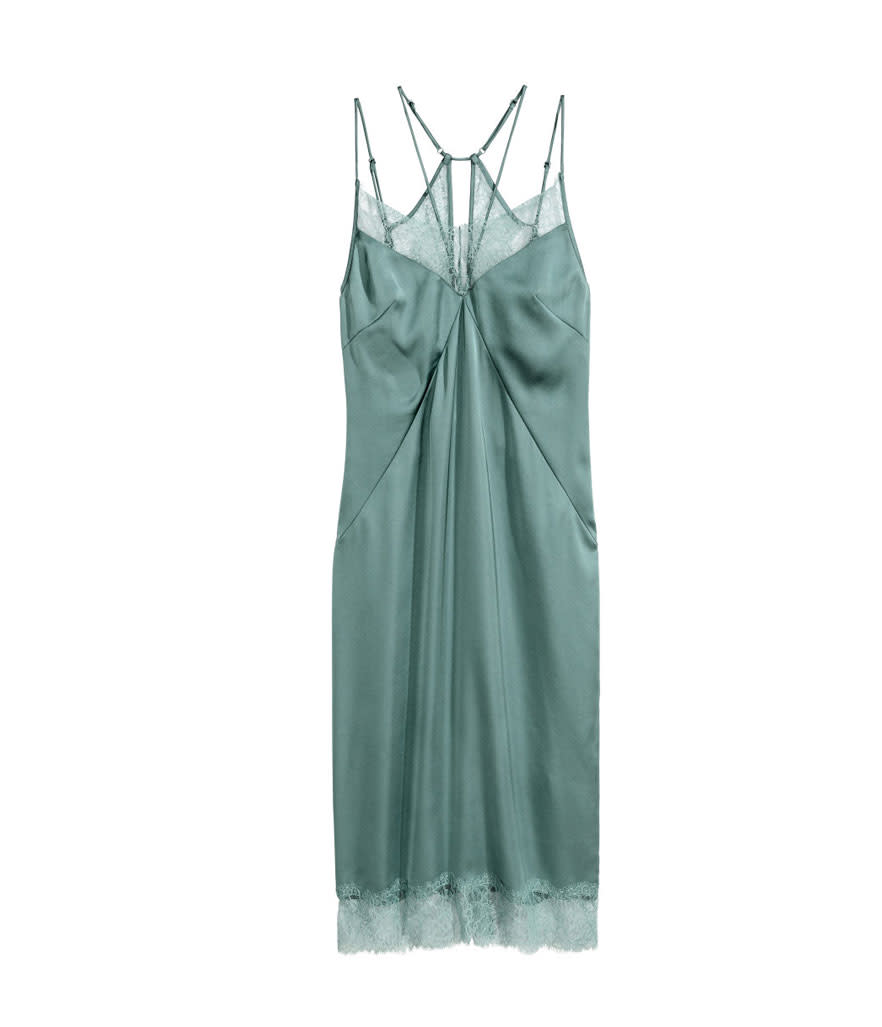 <p>Satin slipdress, $35, <a rel="nofollow noopener" href="http://www.hm.com/us/product/63605?article=63605-A&cm_vc=SEARCH" target="_blank" data-ylk="slk:hm.com;elm:context_link;itc:0;sec:content-canvas" class="link ">hm.com</a> </p>