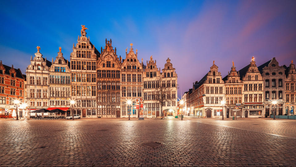 Iconic buildings in Antwerp.