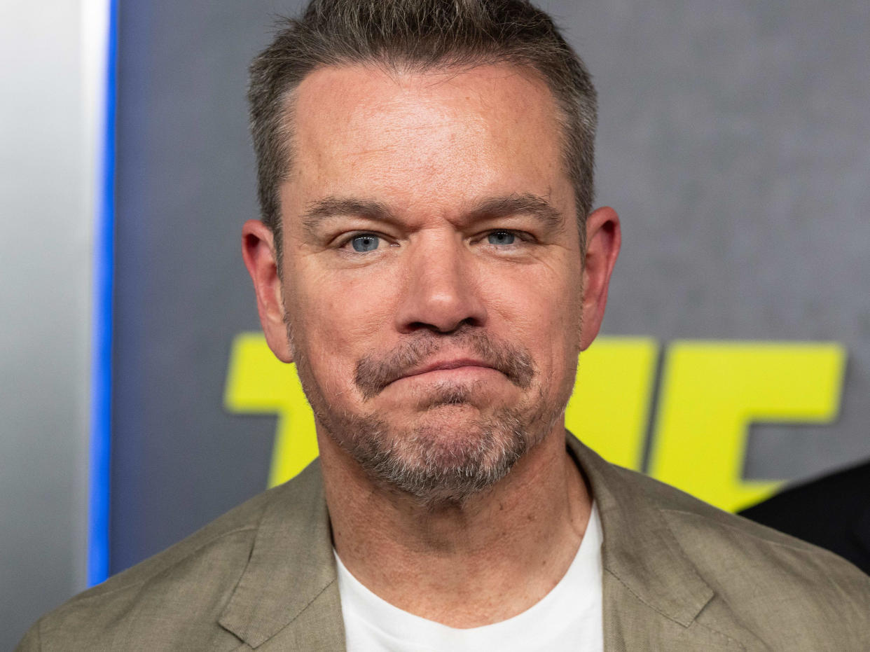 Matt Damon attends Apple Original Films 'The Instigators' premiere at Jazz at Lincoln Center in New York on July 31, 2024